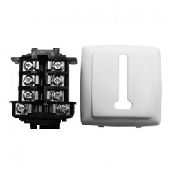 Prise téléphone 8 contacts saillie composable blanc 086138