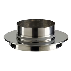 Plaque de finition FPH220I/G/180/9020 Inox Galva ronde 22 cm Ø 180 mm Blanc