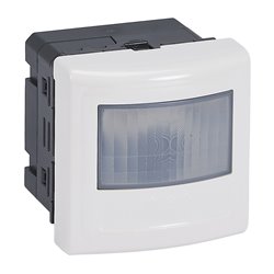 Détecteur de mouvements Mosaic sans Neutre 100W LED avec enjoliveur Blanc 099622A