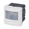 Détecteur de mouvements Mosaic sans Neutre 100W LED avec enjoliveur Blanc 099622A