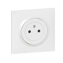 Prise de courant 2P+T Surface Dooxie one 16A avec plaque carrée blanche et griffes 600735