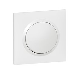 Interrupteur ou va-et-vient Dooxie one 10AX 250V avec plaque carrée blanche et griffes 600701