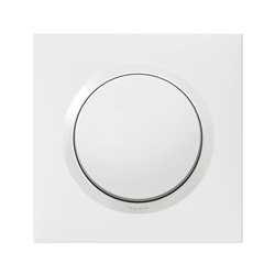 Interrupteur ou va-et-vient Dooxie one 10AX 250V avec plaque carrée blanche et griffes 600701