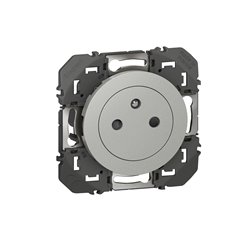 Prise de courant 2P+T Surface Dooxie 16A finition alu 600435