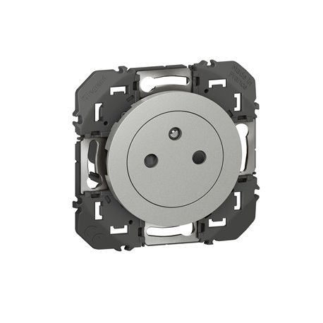 Prise de courant 2P+T Surface Dooxie 16A finition alu 600435