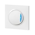 Interrupteur ou va-et-vient avec voyant témoin Dooxie one 10AX 250V avec plaque carrée blanche et griffes 600710