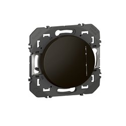 Lot de 10 interrupteurs ou va-et-vient avec voyant témoin Dooxie 10AX 250V noir mat 600209