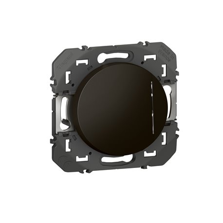 Lot de 10 interrupteurs ou va-et-vient avec voyant témoin Dooxie 10AX 250V noir mat 600209