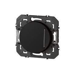 Lot de 10 interrupteurs ou va-et-vient avec voyant témoin Dooxie 10AX 250V noir mat 600209