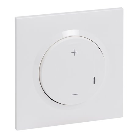 Variateur universel Dooxie 2 fils 125W complet plaque carrée blanc 095013A Variateur universel Dooxie 2 fils 125W complet plaque carrée blanc 095013A