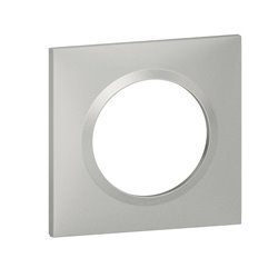 Plaque carrée Dooxie 1 poste effet aluminium 600851