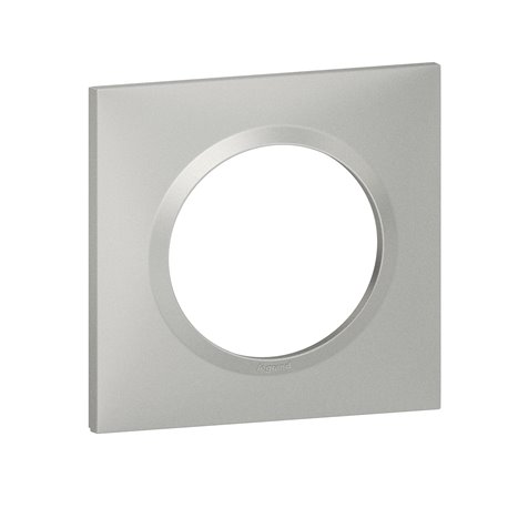 Plaque carrée Dooxie 1 poste effet aluminium 600851