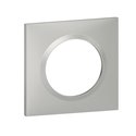 Plaque carrée Dooxie 1 poste effet aluminium 600851