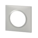 Plaque carrée Dooxie 1 poste effet aluminium 600851