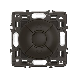 Lot de 20 Interrupteurs individuels pour commande de volets roulants Céliane Noir avec support CZ0043