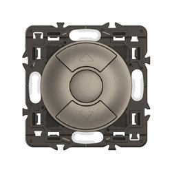 Lot de 20 Interrupteurs individuels pour commande de volets roulants Céliane Titanium avec support CY0043