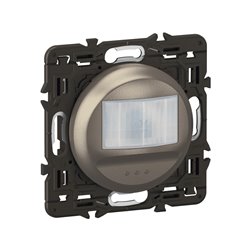 Lot de 5 Détecteurs de mouvements muraux sans Neutre 100W LED Céliane compatible toutes lampes Titanium avec support CY0050