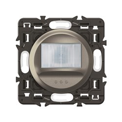 Lot de 5 Détecteurs de mouvements muraux sans Neutre 100W LED Céliane compatible toutes lampes Titanium avec support CY0050