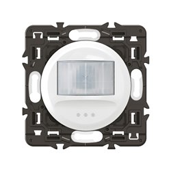 Lot de 5 Détecteurs de mouvements muraux sans Neutre 100W LED Céliane compatible toutes lampes Blanc avec support CX0050