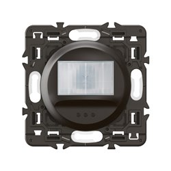Lot de 5 Détecteurs de mouvements muraux sans Neutre 100W LED Céliane compatible toutes lampes Noir avec support CZ0050