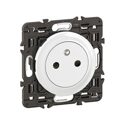 Lot de 40 Prises de courant avec terre Céliane Surface Confort Blanc avec support CX0111