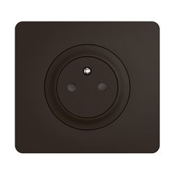 Lot de 12 Prises de courant avec terre Céliane Surface Confort avec plaque Noir CJ0111