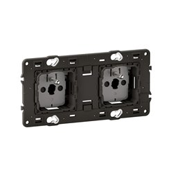 Prise double 2x2P+T 16A 250V Céliane précâblée CM0112
