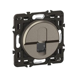 Lot de 20 Prises RJ45 blindées multimédia cat. 6 STP TV, téléphone, informatique Céliane Titanium avec support CY0347