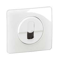 Lot de 12 Prises RJ45 blindées multimédia cat. 6 STP TV, téléphone, informatique Céliane avec plaque Blanc CG0347