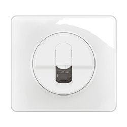 Lot de 12 Prises RJ45 blindées multimédia cat. 6 STP TV, téléphone, informatique Céliane avec plaque Blanc CG0347