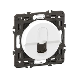 Lot de 20 Prises RJ45 téléphone et informatique cat. 6 FTP Céliane Blanc avec support CX0345