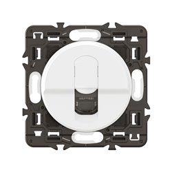 Lot de 20 Prises RJ45 téléphone et informatique cat. 6 FTP Céliane Blanc avec support CX0345