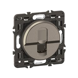Lot de 50 Prises RJ45 téléphone et informatique cat. 6 FTP Céliane Titanium avec support CY0345