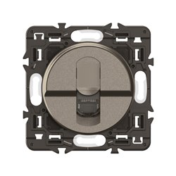 Lot de 50 Prises RJ45 téléphone et informatique cat. 6 FTP Céliane Titanium avec support CY0345