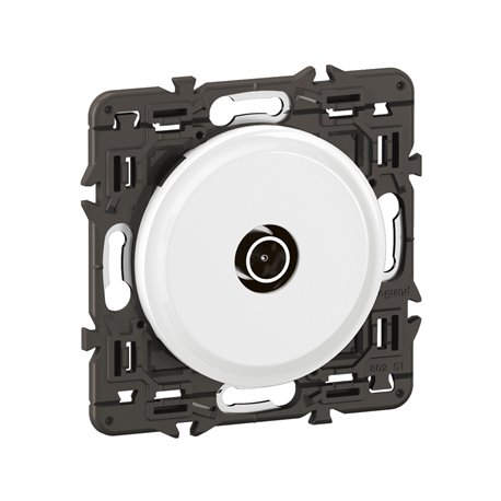Lot de 20 Prises TV simple mâle Céliane Blanc avec support CX0382