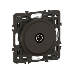 Lot de 20 Prises TV simple mâle Céliane Noir avec support CZ0382