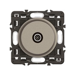Lot de 20 Prises TV simple mâle Céliane Titanium avec support CY0382