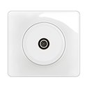 Lot de 12 Prises TV simple mâle Céliane avec plaque Blanc CG0382