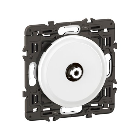 Lot de 20 Prises TV simple type F à visser Céliane Blanc avec support CX0380 Lot de 20 Prises TV simple type F à visser Céliane Blanc avec support CX0380
