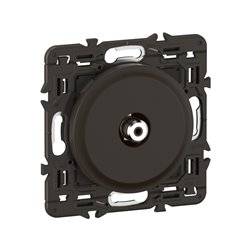 Lot de 5 Prises TV simple type F à visser Céliane Noir avec support CZ0380