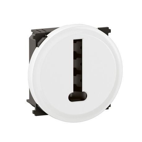 Lot de 16 Prises téléphone Céliane 8 contacts en T sans plaque Blanc CF0338 Lot de 16 Prises téléphone Céliane 8 contacts en T sans plaque Blanc CF0338