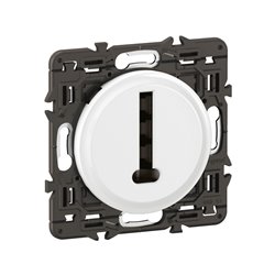 Lot de 20 Prises téléphone Céliane 8 contacts en T Blanc avec support CX0338