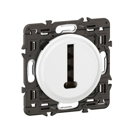 Lot de 20 Prises téléphone Céliane 8 contacts en T Blanc avec support CX0338 Lot de 20 Prises téléphone Céliane 8 contacts en T Blanc avec support CX0338