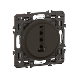 Lot de 20 Prises téléphone Céliane 8 contacts en T Noir avec support CZ0338