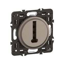 Lot de 20 Prises téléphone Céliane 8 contacts en T Titanium avec support CY0338