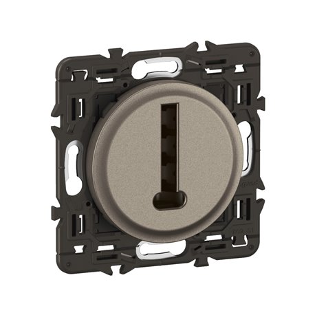 Lot de 20 Prises téléphone Céliane 8 contacts en T Titanium avec support CY0338