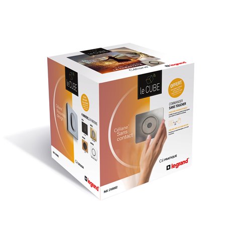 Cube Innovation Céliane : lot de prises 2P+T, interrupteurs va-et-vient et commande sans contact CV0002