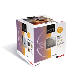 Cube Innovation Céliane : lot de prises 2P+T, interrupteurs va-et-vient et variateur universel CV1002