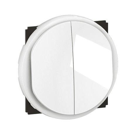 Lot de 12 Double interrupteurs ou va-et-vient 10A sans plaque Céliane Blanc CF2001