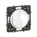 Lot de 30 Double interrupteurs ou va-et-vient 10A Céliane Blanc avec support Blanc CX2001